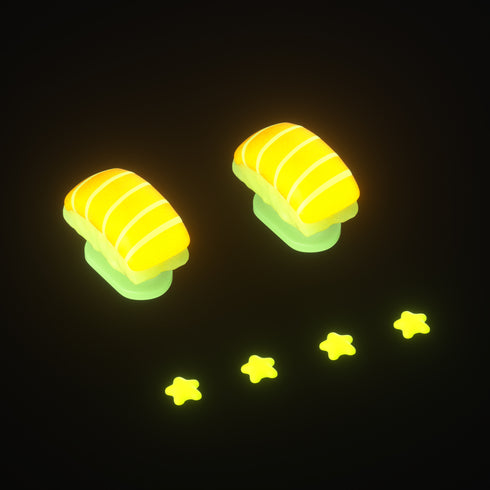 Sharkicks Pro 스시 지느러미와 눈 액세서리